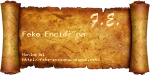 Feke Enciána névjegykártya