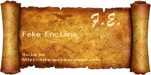 Feke Enciána névjegykártya